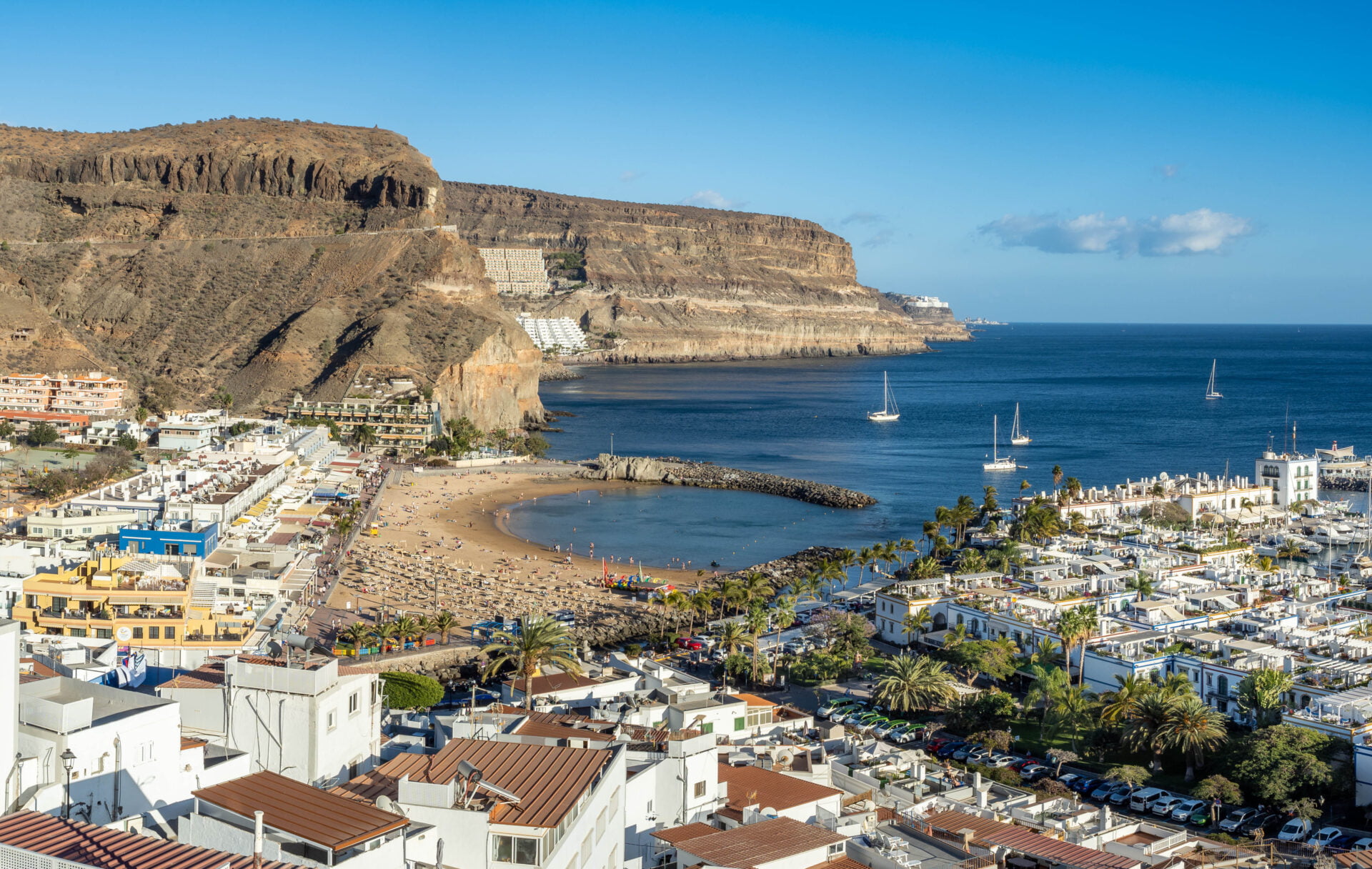 View over Puerto de Mogan from the viewpoint